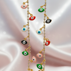 Evil Eye Multicolour Pendant Short Mangalsutra