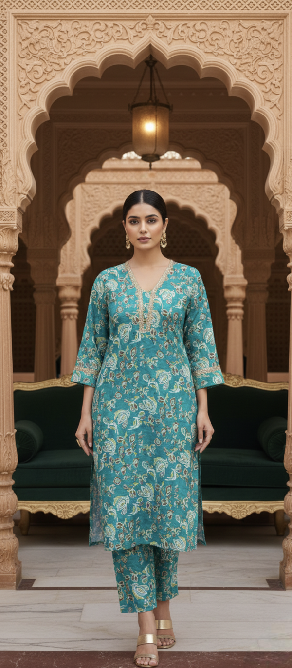 IMG_20260216_084432 Women Floral Printed Kurta with Trousers