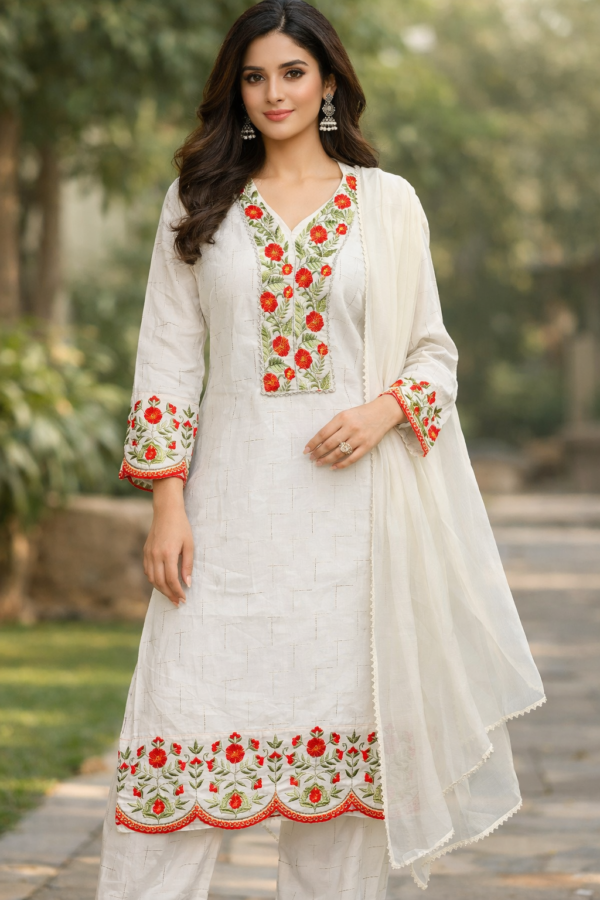 file_00000000521871fab3db42a9bf362cfb Women Floral Embroidered Kurta with Trousers & Dupatta