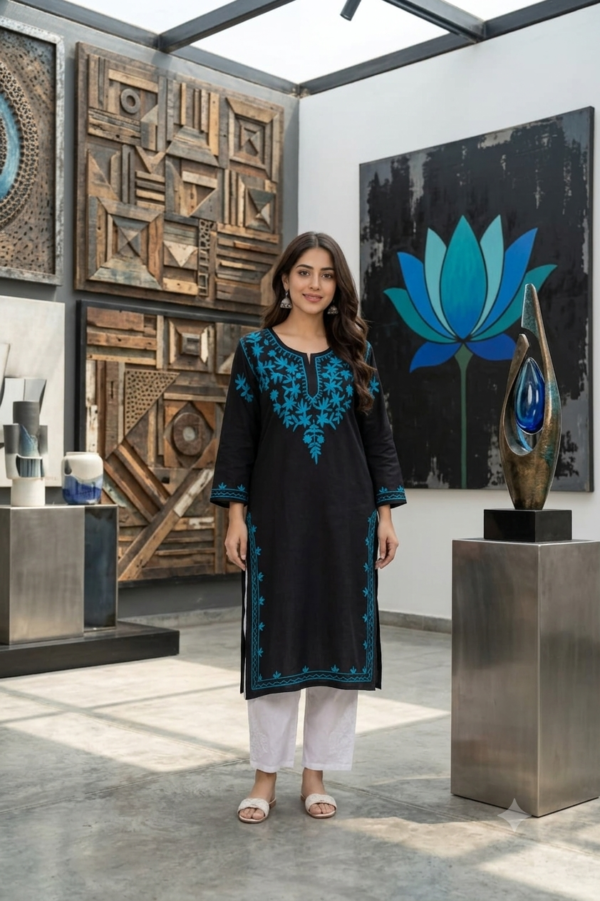 Gemini_Generated_Image_a8nbara8nbara8nb Women's Rayon CottonEmbroidered Long Kurti Premium Quality